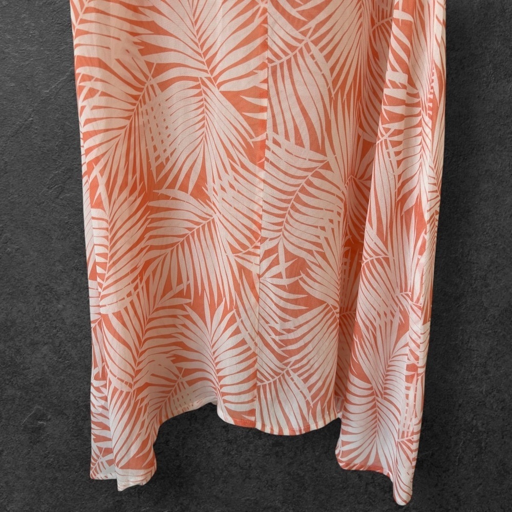 For Love and Lemons Desert Palm Peach Patterned Sheer Midi Skirt Size M - Picture 10 of 12